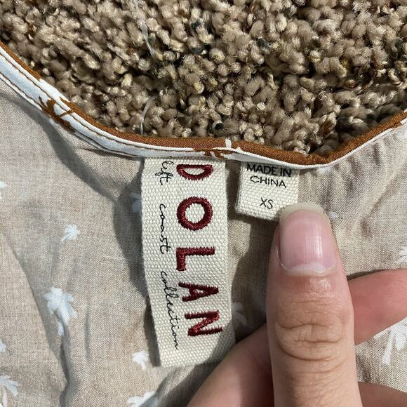 Dolan Tank Top Womens XS Palm Tree Print Scoop Neck Sleeveless Summer Shirt - Picture 3 of 6